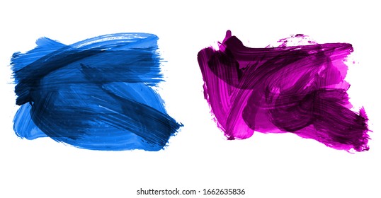 Set aus Pinselstrich und Textur. Abstrakte Vektorillustration Grunge - gemalt Element. Unterstreichen und Grenzdesign.