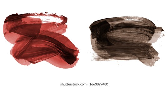 Conjunto de trazo de pincel y textura. Grunge vectorial abstracto de la mano - elemento pintado. Diseño de subrayado y borde.