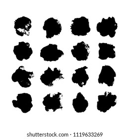 Set of brush strokes