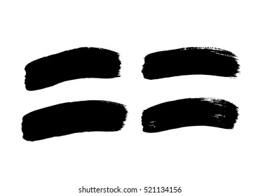 set of a brush strokes