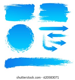 Set of brush strokes for the background of a billboard