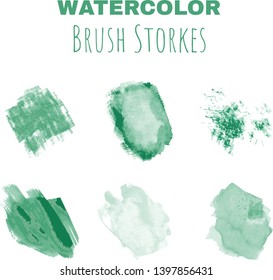 Set of brush strokes for background and textures