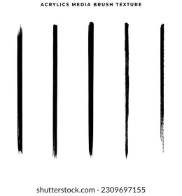Set of brush strokes in black.