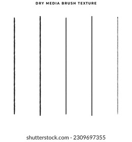 Set of brush strokes in black.