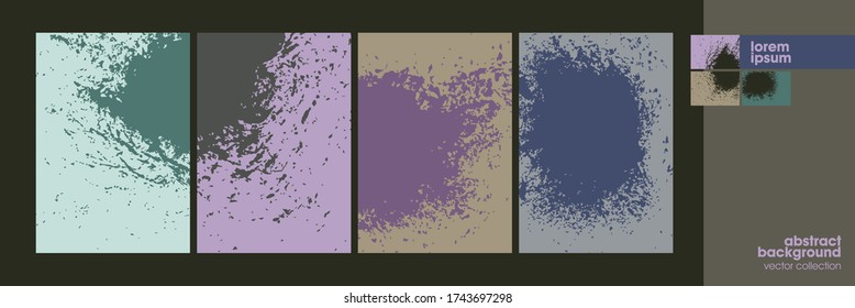 Conjunto de pinceladas de pincel, trazos de pincel de tinta negra grunge. Ilustración vectorial. Se puede usar para publicidad, banners, tarjetas, portada de libros, folletos, decoración, afiches, plantillas de cabecera web, etc.