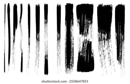 set brush strokes, Brush strokes grunge background. set Vector brush stroke texture. Rough brush strokes with spray texture. Hand drawn broken vintage.eps8