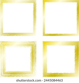 Set of brushed gold square frame backgrounds. - Powered by Shutterstock - Get 15% off with code: PIKWIZARD15