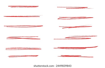 set of brushes hand drawn lines art. doodle design element with brushes underline. scribble. swashes. lines art vector illustration