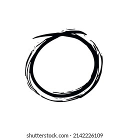 Conjunto de pinceles aislados sobre fondo blanco, colección de pinceladas de pincel, diseños de acuarelas y texturas sucias, círculo,concepto creativo ilustración vectorial de arte