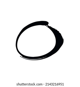 Conjunto de pinceles aislados sobre fondo blanco, colección de pinceladas de pincel, diseños de acuarelas y texturas sucias, círculo,concepto creativo ilustración vectorial de arte