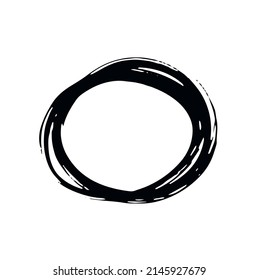 Set of brushes isolated on white background,collection of brush strokes,watercolor designs and dirty textures,circle,creative concept art vector illustration