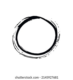 Set of brushes isolated on white background,collection of brush strokes,watercolor designs and dirty textures,circle,creative concept art vector illustration