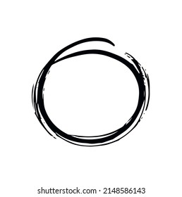Set of brushes isolated on white background,collection of brush strokes,watercolor designs and dirty textures,circle,creative concept art vector illustration