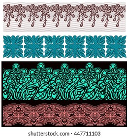 Set of brushes lace patterns