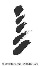 Set of brushes of strokes, stripes - noisy, ink, dirty. Vector illustration.