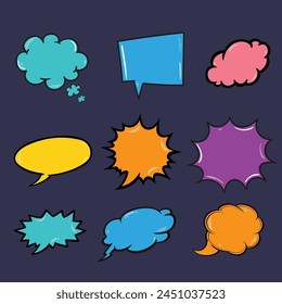 Set of bubbl banners with hashtags. trendy young slang words. Vector illustration
