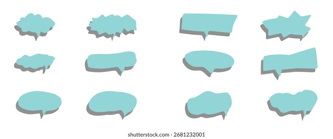 Set of bubble blank text element design.eps