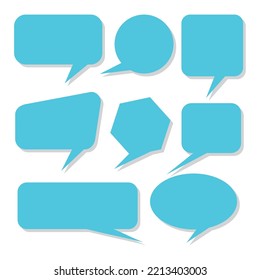 Set Bubble Chat, Set of talking text bubbles, chatting box, line message box cartoon vector illustration design.