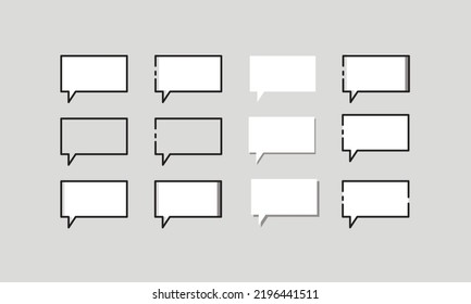 set of bubble chat. bubble vector. message icon. flat bubble chat. vector illustration.