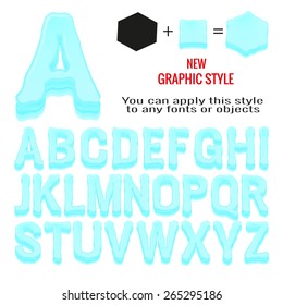 Set of bubble gum letters and bubble gum graphic style. You can apply this style to any fonts and objects, vector. EPS 10.