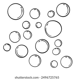 Satz von Blase handgezeichnete doodle Stil Vektor