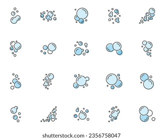 set of bubble icons, element, water