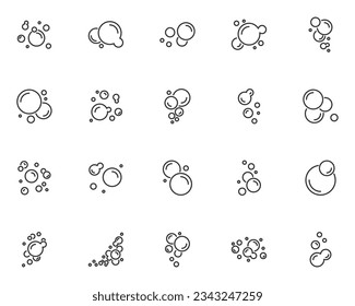 set of bubble icons, foam