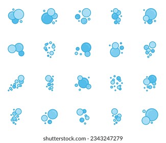 set of bubble icons, foam