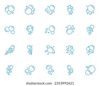 set of bubble icons, foam