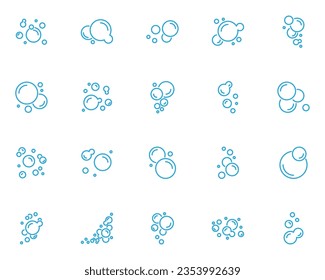 set of bubble icons, foam