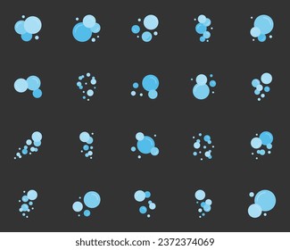 set of bubble icons, foam