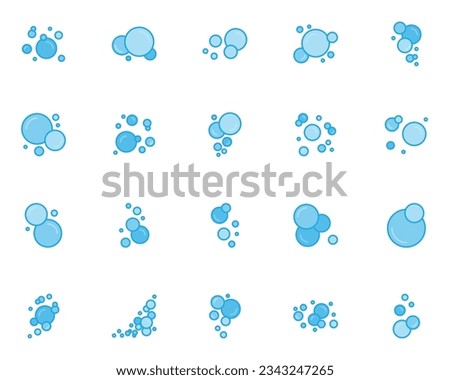 set of bubble icons, foam