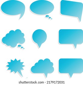 set bubble speak on white background. Vector illustration