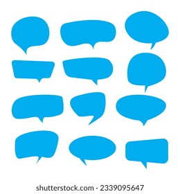 set of bubble speech. Cartoon balloon word design. vector illustration element design.