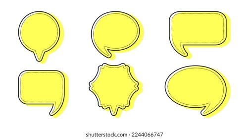 set of bubble speech flat minimalist design