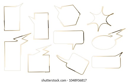 set of bubble speech quote box balloon talk illustration vector