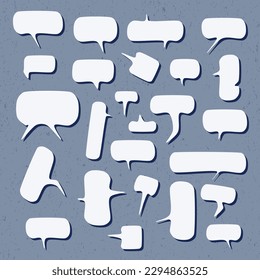 Set of bubble speech template collection for comic book