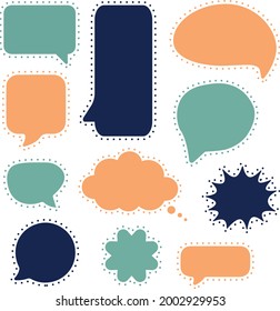 Set of bubble speech vector
