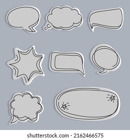 Set of bubble talk Illustration  design vector element for technology information.