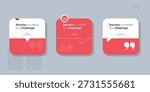Set Bubble testimonial banner, quote, infographic. Social media post template designs for quotes. Empty speech bubbles, quote bubbles and text box