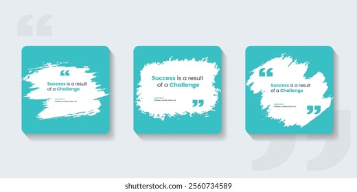 Set Bubble testimonial banner, quote, infographic. Social media post template designs for quotes. Empty speech bubbles, quote bubbles and text box