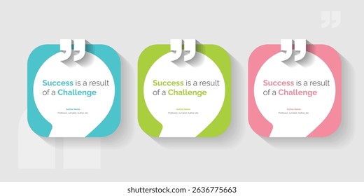 Set Bubble testimonial banner, quote, infographic. Social media post template designs for quotes. Empty speech bubbles, quote bubbles and text box