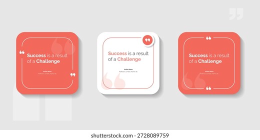 Anuncio testimonial de la burbuja, cita, infografía. Los medios sociales publican diseños de Plantillas para citas. Burbujas de discurso vacías, burbujas de cita y cuadro de texto