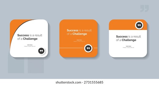 Establecer Anuncio testimonial de burbuja, cita, infografía. Los medios sociales publican diseños de Plantillas para citas. Burbujas de discurso vacías, burbujas de cita y cuadro de texto