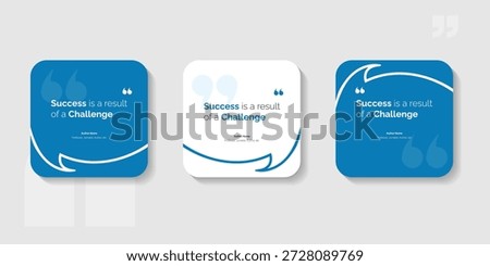 Set Bubble testimonial banner, quote, infographic. Social media post template designs for quotes. Empty speech bubbles, quote bubbles and text box