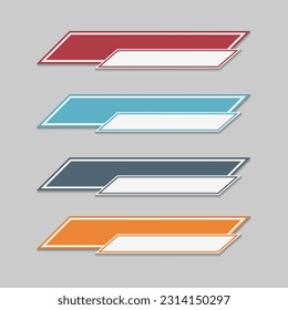 Set of bubble text box