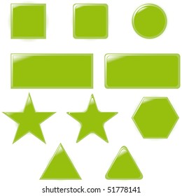 Set of bubbles icons symbols talk glossy speech thought