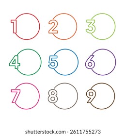 Set of bubbles number. Circle explanation. Can used for presentation, element, etc	