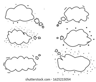 set of bubbles. in a retro style. white background.vector illustration. vintage design.