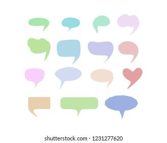 Set Bubbles speech doodle. Vector illustration.